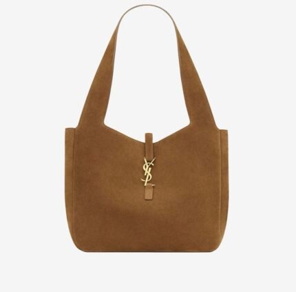 YSL Saint Laurent Le 5 À 7 Bea Bag in Suede Caramel Cognac