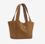 YSL Saint Laurent Le 5 À 7 Bea Bag in Suede Caramel Cognac - Image 4