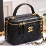 Chanel Small Vanity Case Chain Black