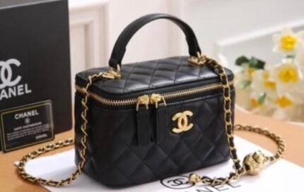 Chanel Small Vanity Case Chain Black